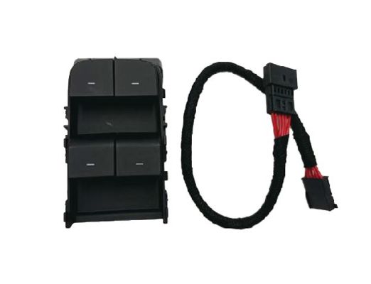 Interruptor de la ventana del lado del conductor Tesla, negro mate, con cable 1081037-02-G