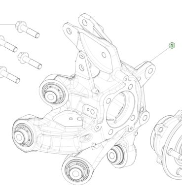 Tesla Model S 2016-2021 Mangueta de suspensión trasera izquierda 1042506-00-B