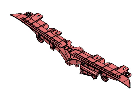 Porta insignia T delantera Tesla Model S 2021+ Plástico negro 82x13x10mm