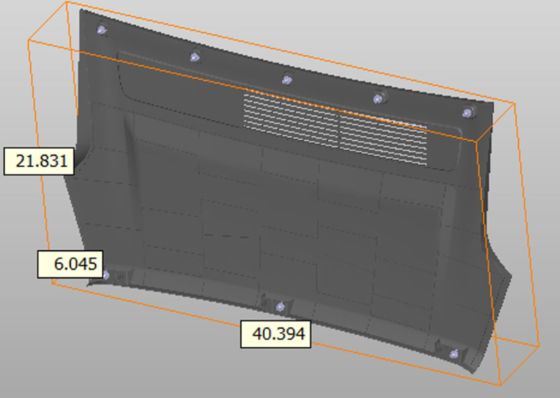 Delantal de maletero trasero Tesla Model S 2021+ 40x22x6cm Plástico negro