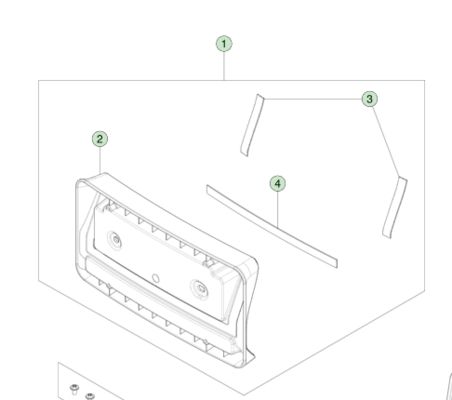 Tesla Model X Placa de licencia delantera Bracket CN-Spec 52x17x5cm ABS negro
