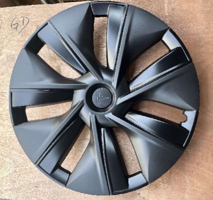 Capa de 19 pulgadas de 7 pinzas de carbono negro para el Tesla Model Y 2023 - tapa de rueda de ajuste de precisión